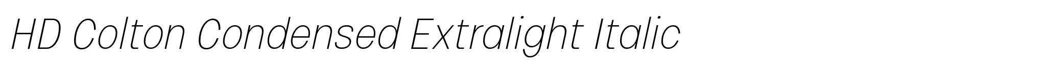 HD Colton Condensed Extralight Italic image